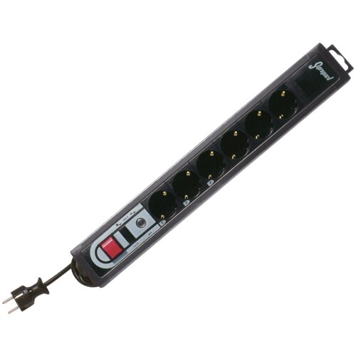 REV Surge protector 6-fold 3,0 m Supra-Guard black Slike