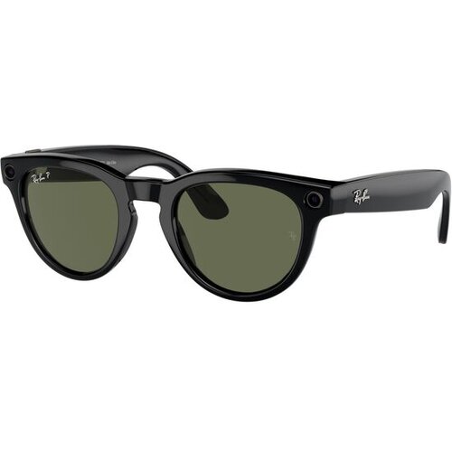 Ray-ban Meta - Headliner (Standard) Smart Bluetooth Audio Glasses - Shiny Black, Polarized G15 Green Slike