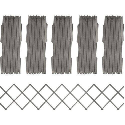 vidaXL Re&scaron;etkaste ograde 5 kom sive od masivne jelovine 180 x 30 cm Cijene