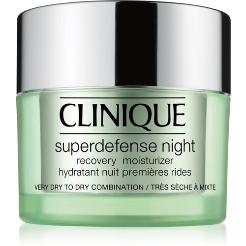 Clinique Superdefense™ Night Recovery Moisturizer nočna vlažilna krema proti prvim znakom staranja kože 50 ml Cene