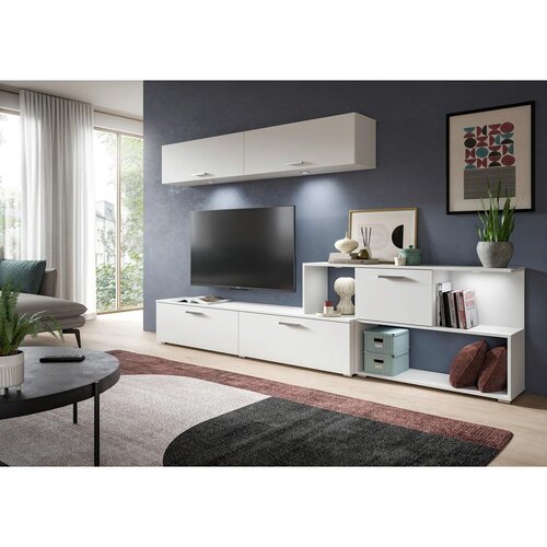 MID.YOU Dnevni Regal Chepo Bela 277x102 Cm Slike