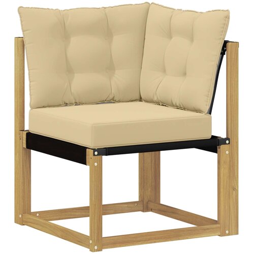  Set vanjskih sofa 7 kom. Bijela i bež Smeđa 304 x 128,5 x 73 cm Slike