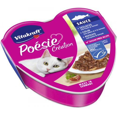 Vitakraft hrana za mačke sa ukusom bakalara sa testeninom u sosu od paradajza poesie creation 85g Cene