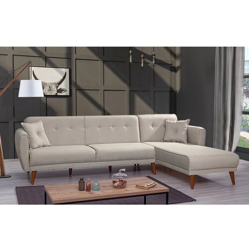 Atelier Del Sofa Bež raztegljiva kotna sedežna garnitura Aria – Cene