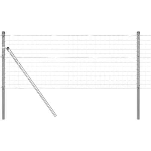 vidaXL Ograja s stebrom Siva 0,4 x 25 m Jeklo in PVC, (5000157941) Cene