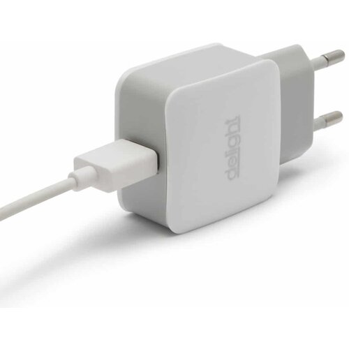 Delight usb napajalnik - 1 x usb - bel Cene