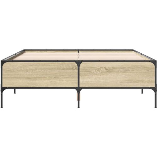 VidaXL okvir za krevet boja hrasta 160x200 cm konstruiran drvo i metal Slike