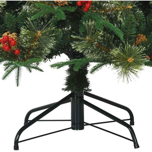 VidaXL Umjetno božićno drvce s nogom s stalakom Zelena 180 cm PE i PVC Slike