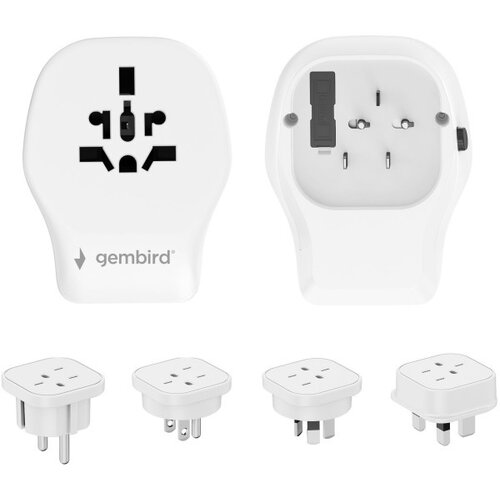 Gembird Travel adapter TPA-1A2C20-02-W Univerzalni 20W Slike