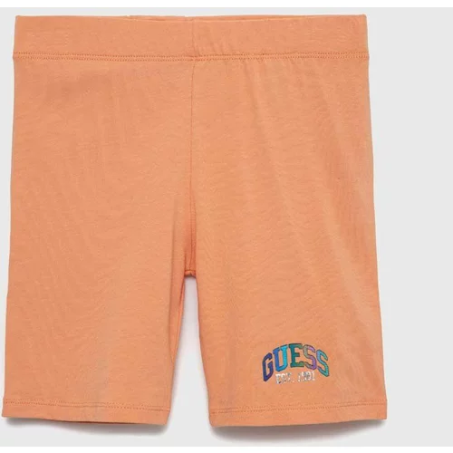Guess Dječje kratke hlače boja: narančasta, glatki materijal