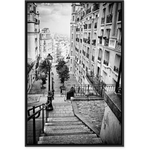  Slika - Parisian Suburb (1-częściowy) Vertical 60x90 U crnom drvenom okviru Cijene