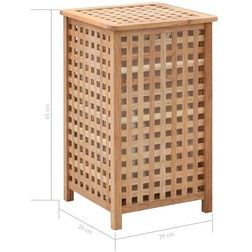 VidaXL Ko&amp;scaron;ara za rublje od masivne orahovine 39 x 39 x 65 cm Slike