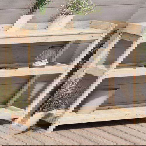  Miza za sajenje s policami 108x45x86,5 cm trdna borovina Cene