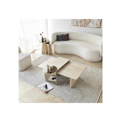 Hanah home Set stolova za kafu Luna Travertine (4 dela) Slike