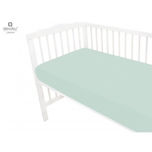 MimiNu Pamučna plahta s elastičnom trakom 120x60 cm - Mint Cijene