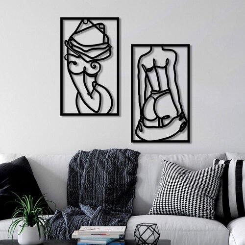 Wallity Zidna dekoracija Body Positive, 42 x 70 cm, Crna Cene