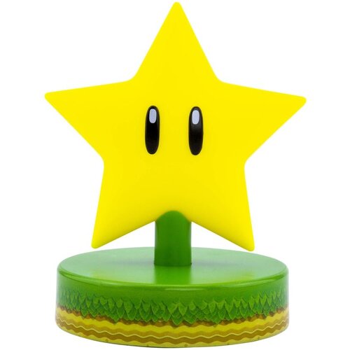 Paladone Mario Super Star 3D ikona BDP | Uradno licenciran zbirateljski predmet Nintendo | Edinstvena ideja za darilo | Svetla nočna lučka ali namizna svetilka | Baterija: 2 x AAA, rumena, (21021238) Slike