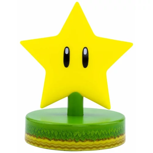 Paladone Mario Super Star 3D ikona BDP | Uradno licenciran zbirateljski predmet Nintendo | Edinstvena ideja za darilo | Svetla nočna lučka ali namizna svetilka | Baterija: 2 x AAA, rumena, (21021238)
