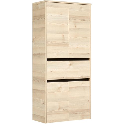 XORA Visok/zidni kupaonski ormarić u dekoru bora u prirodnoj boji 146x67 cm Quickset 393 – Cijene