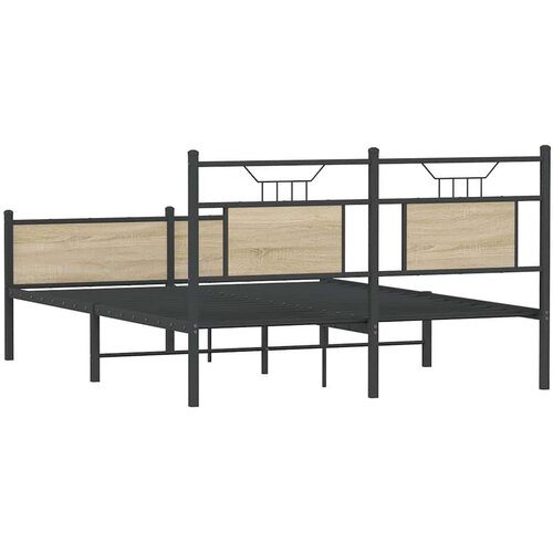 VidaXL okvir kreveta bez madraca boja hrasta sonome 140x190 cm drveni Slike