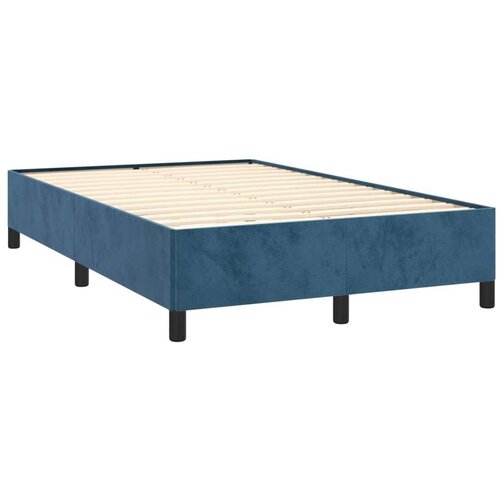 VidaXL Krevet s oprugama i madracem tamnoplavi 120 x 190 cm bar&amp;scaron;un Slike