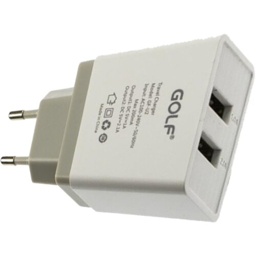  Kućni punjač 2USB 2.1A GOLF GF-U2 Cene