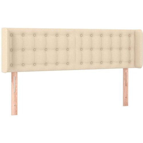  Uzglavlje s u&amp;scaron;ima krem 147x16x78/88 cm od tkanine Slike