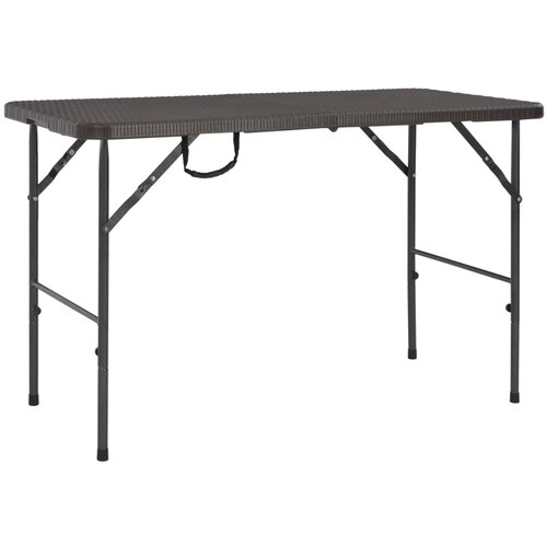  Sklopivi vrtni stol smeđi 120 x 60 x 74 cm HDPE izgled ratana Cene