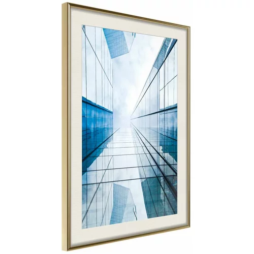  Poster - Steel and Glass (Blue) 40x60