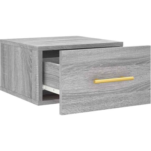  Zidni noćni ormarići 2 kom boja sivog hrasta sonome 35x35x20 cm Slike