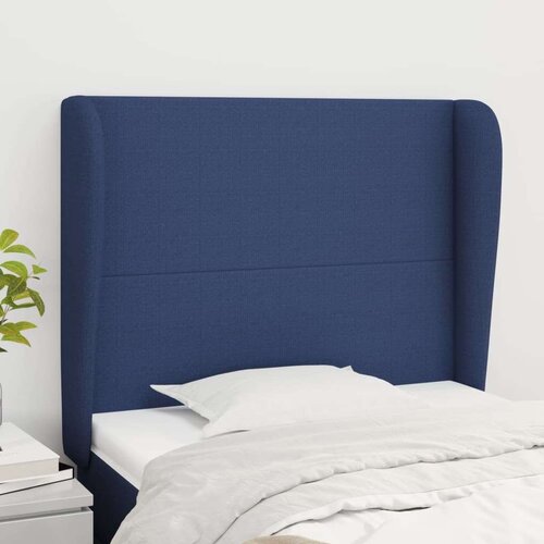 vidaXL Uzglavlje s u&scaron;ima plavi 93x23x118/128 cm od tkanine Cijene