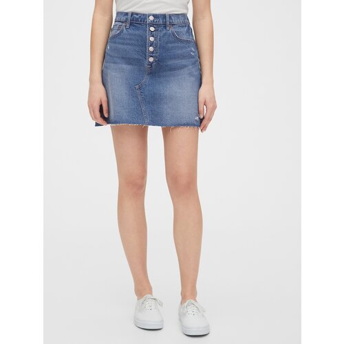 GAP Skirt High Rise Distressed Denim Skirt - Women&amp;#039;s Slike