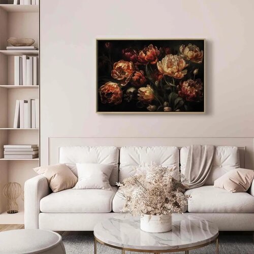  Slika - Blooming tulips 120x80 U prirodnom drvenom okviru Cene