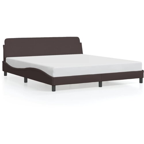  The Living Store Posteljni okvir brez vzmetnice temno rjav 160x200 cm blago - Posteljni Okvir, (21455230) Slike