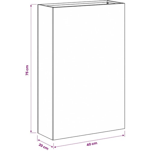  Vrtna saksija 2 kom. Srebrna 40 x 20 x 75 cm Pocinčani čelik Slike