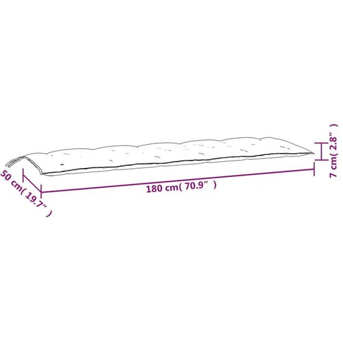 VidaXL Jastuk za vrtnu klupu krem 180 x 50 x 7 cm od tkanine Oxford Slike