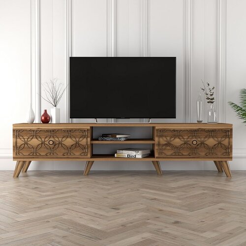 Hanah home class - walnut walnut tv stand Slike