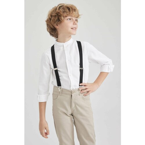 Defacto Boys Children's Day Regular Fit Standing Collar Oxford Long Sleeve Shirt Slike