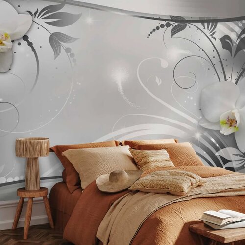  Foto tapeta - Silver Abstract 450x315 Slike