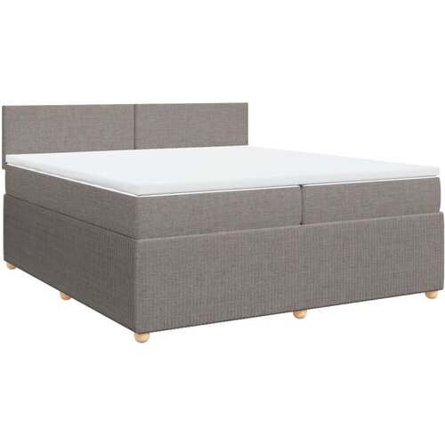 vidaXL Krevet s oprugama i madracem smeđesivi 200x200 cm od tkanine Cijene