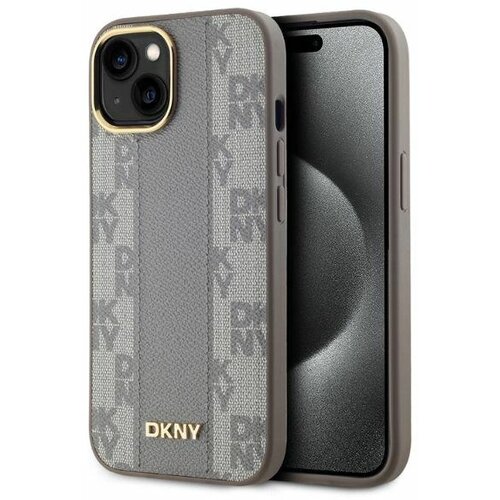 Dkny USNJE KARIRANO ZA MAGSAFE CASE OVITEK ZA IPHONE 14 BEŽ, (21897327) Cene