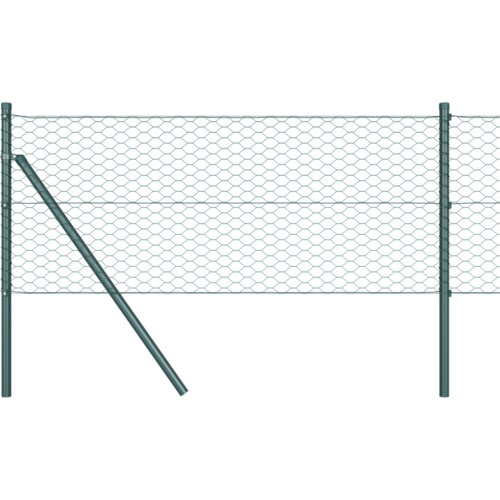 VidaXL Heksagonalna Ograda Zelena 0.8x25 m Čelična Slike