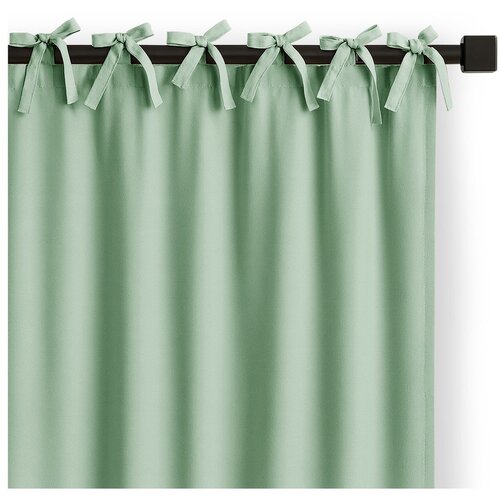 Restilo Mentolno zelena zavesa za delno zatemnitev 140x250 cm Carli Tie &ndash; Cene
