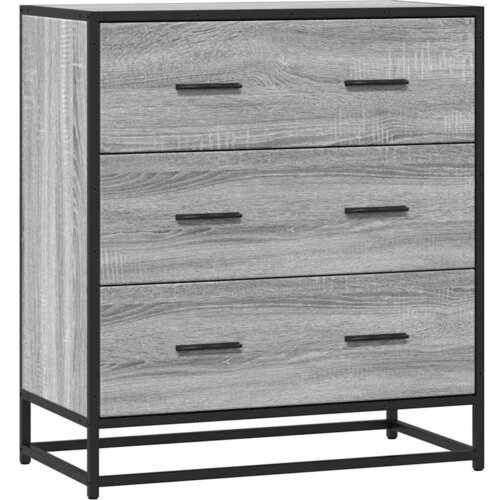 Maison Chic Komoda - Predalnik siva sonoma 68x35x76 cm inženirski les in kovina, (21719656) Slike