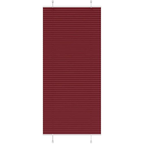 vidaXL Plisirana žaluzija bordo rdeča 90x200 cm &scaron;irina blaga 89,4 cm poliester, (5000298200) Cene