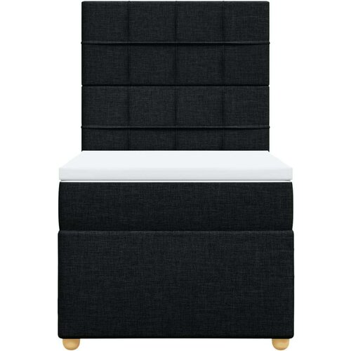 VidaXL box spring krevet s madracem crni 90x190 cm od tkanine Slike