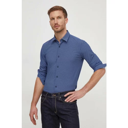 Boss Košulja za muškarce, boja: tamno plava, slim, s klasičnim ovratnikom