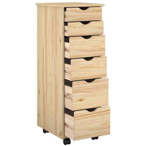  Mobilni ormar Smeđa 34 x 39 x 93 5 cm Čvrsto borovo drvo Slike