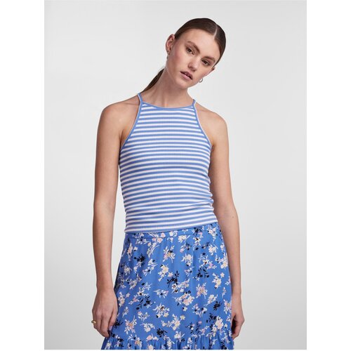 Pieces Women's White and Blue Striped Tank Top Costina - Women's Cene
