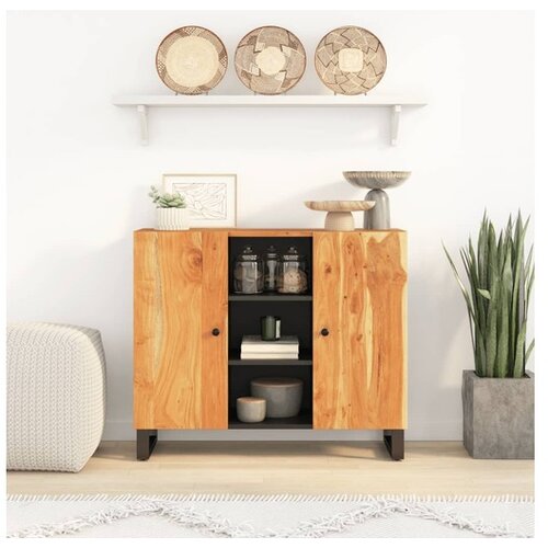 vidaXL Komoda s 2 vrata 90 x 33 x 75 cm od masivnog drva bagrema Cijene